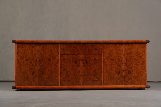 Image 1 of Vintage Italian Sideboard In Burl Elm by Alberto Smania for Studio Smania Interni , Italy, 1960’s