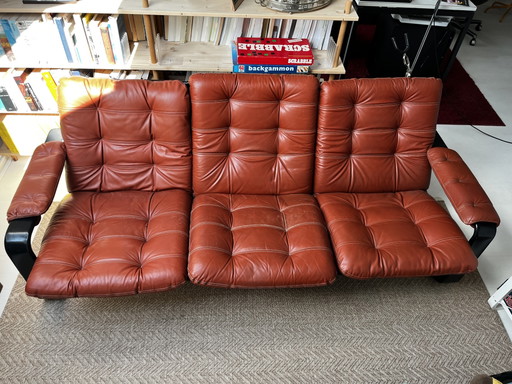 Vintage Coja lederen 3-zits
