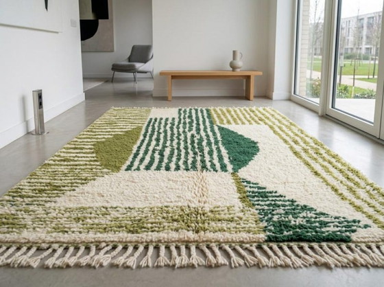Image 1 of Custom Green Moroccan Carpet 250cmx200cm 