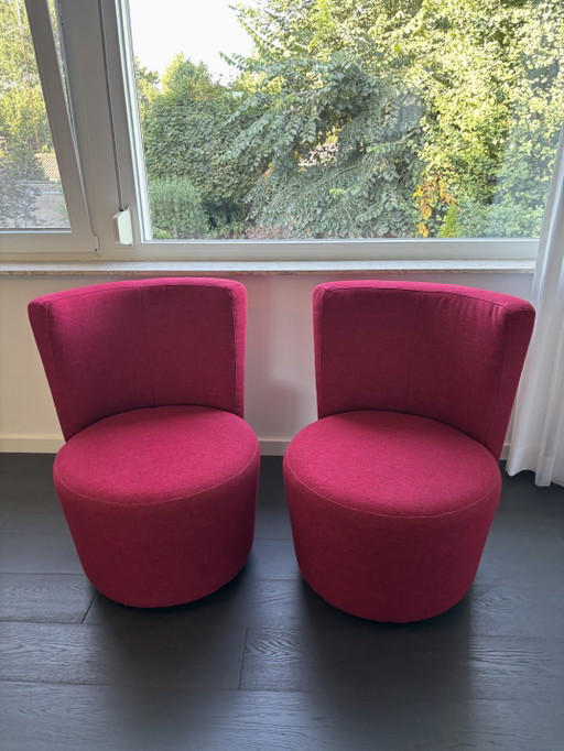 Twee Rode Design Fauteuils – Wool