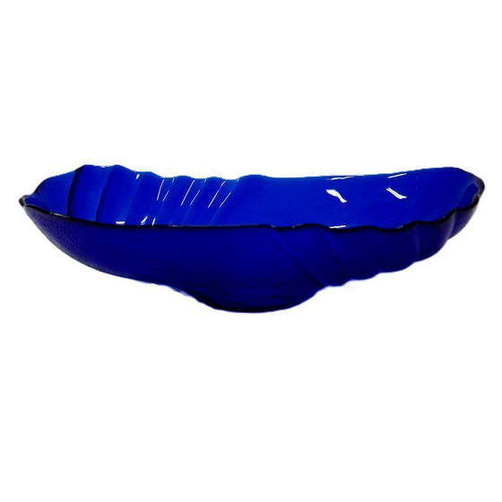 Image 1 of Vintage cobalt glass nuts, candy bowl 