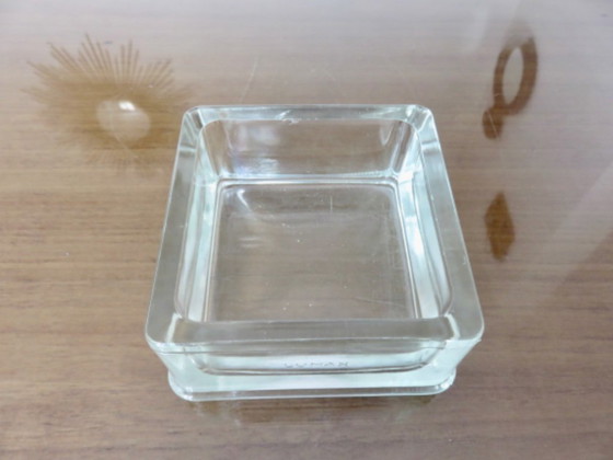Bloque de vidrio, cenicero, bandeja para objetos pequeños, firmado LUMAX, años 40-50. – Objetos decorativos (photo 6 of 8)