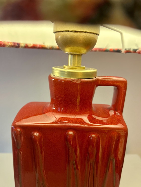 Image 1 of Moderne draadloze tafellamp - gemaakt van een vaas uit de jaren 70 - West-Duits aardewerk