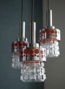Vintage Space Age Cascade Pendant Lamp attributed to Massive