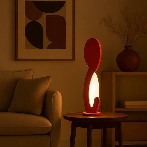 Image 1 of Carolina — Handmade Sculptural Table Lamp in Matte Yellow | Minimalist Italian Light Piece