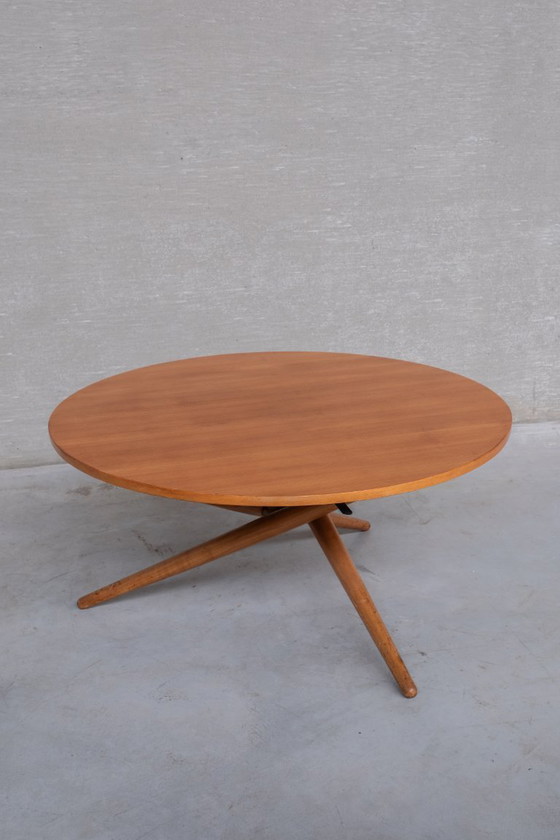 Image 1 of Seltener, verstellbarer Movex-Tisch von Jürg Bally, frühe 1950er Jahre