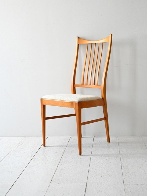 Ensemble de 4 chaises scandinaves en hêtre des années 1950