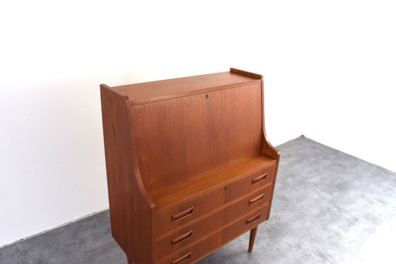 Mid-Century Danish Teak Secretary by Gunnar Nielsen for Tibergaard, 1960s. – Storage cabinet, Wood (photo 15 of 20)