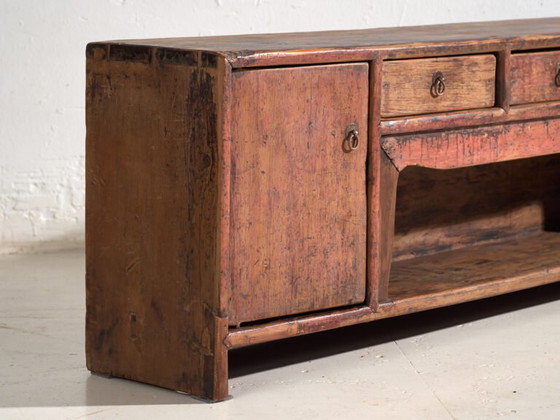Antico mobile basso laccato rosso in pino – Cina, circa 1900 – Credenze, Iron (photo 22 of 40)