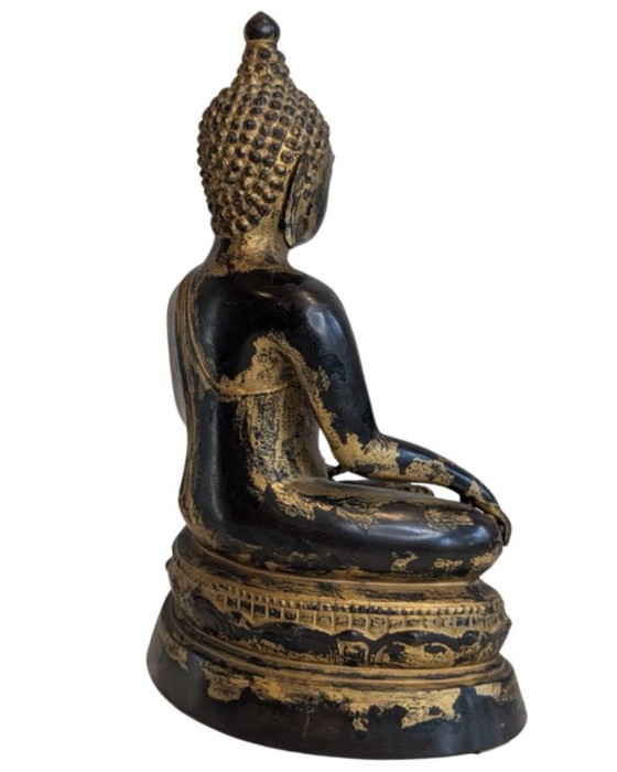 Bouddha en bronze doré de style Mandalay – Myanmar – Objets déco, Gold (photo 4 of 10)