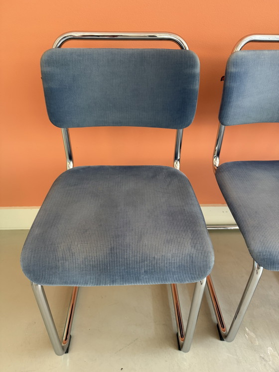 Image 1 of 6 chaises longues originales Gispen Dutch Originals – 4 x 101L + 2 x 201L avec accoudoirs