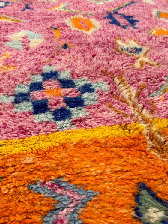 Pink and Orange Moroccan Berber Rug 150x200 cm – Handwoven Boujad Wool Carpet – Rugs & carpets, Vintage (photo 6 of 8)