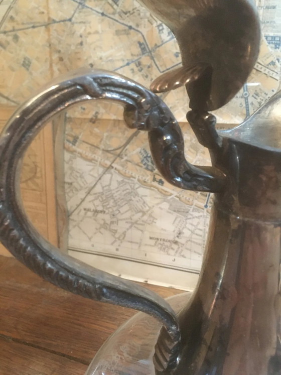 Brocca in vetro e metallo argentato – Bicchieri e caraffe, Glass, Vintage (photo 4 of 8)