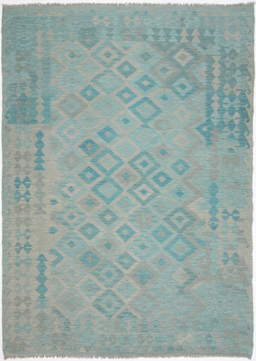 Original Old Style Kelim Afghan 245 X 185 Cm Top Zustand