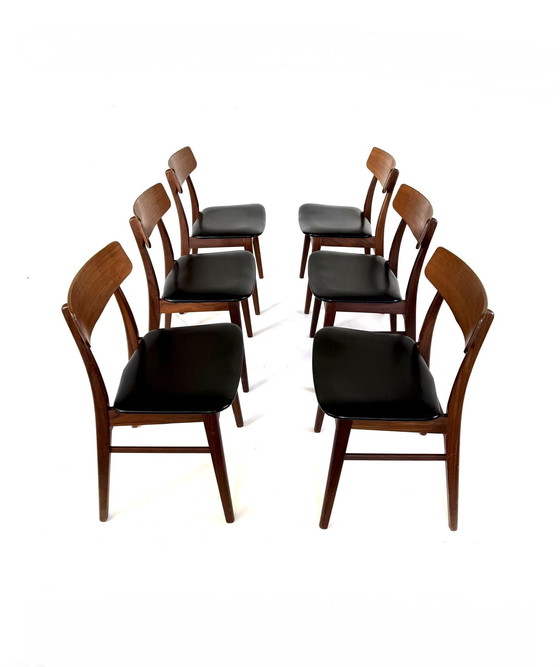 Image 1 of 6x vintage Deense eetkamerstoel, Farstrup Møbler ‘60