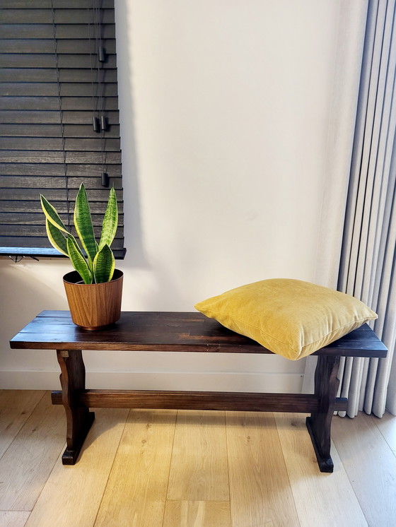 Image 1 of Vintage Wooden Bench, 112 Cm