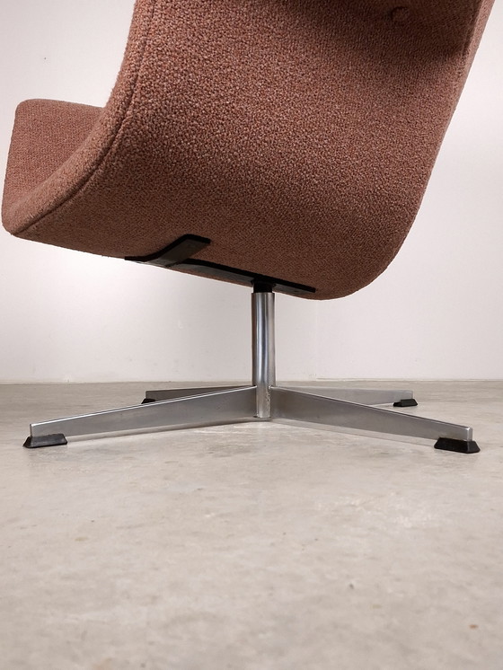 Image 1 of Fauteuil Tulipe Topform | Vintage années 1950-60 | Tissu Ploeg neuf