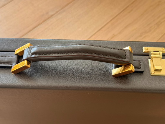 Porte-documents DELVAUX en cuir marron foncé – Autres sacs, Calfskin (photo 8 of 8)