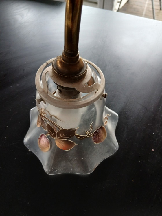 Image 1 of Gilded Tulip Porcelain Swan Neck Wall Light With Flowers