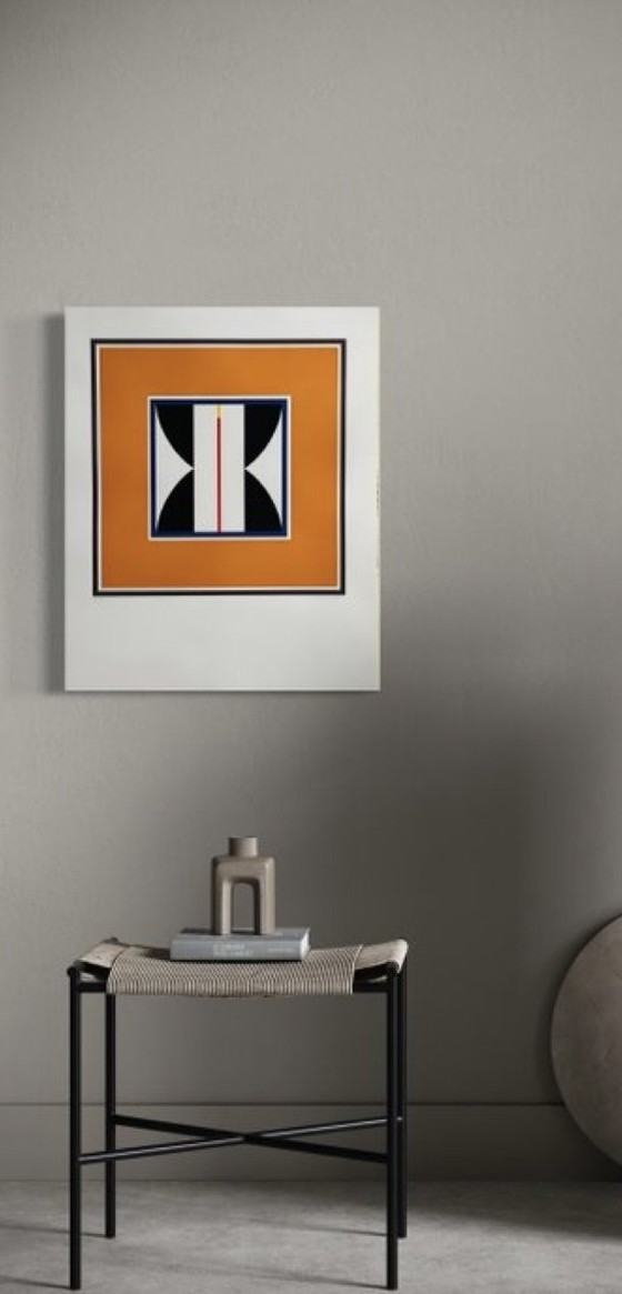 Image 1 of Léon Wuidar ( 1938 ) rare constructivist silkscreen from 1986