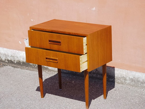 Deense vintage teakhouten ladekast uit de jaren 60 – Ladekasten, Wood (photo 10 of 12)
