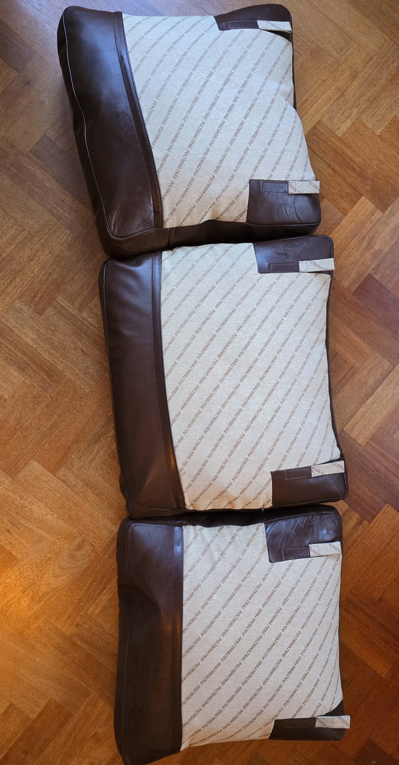 Image 1 of Poltrona Frau sofá de cuero marrón