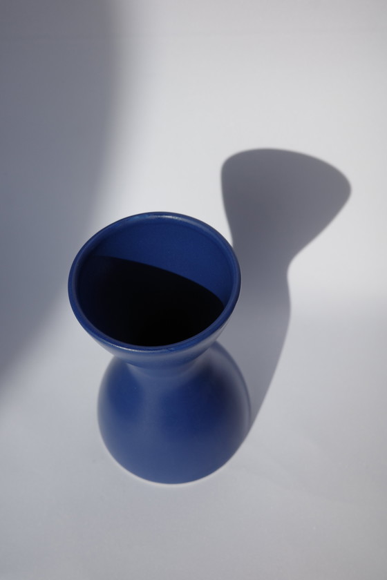 Image 1 of Ikea Blue Ceramic Vintage Vase By Anne Nilsson & Maria Vinka