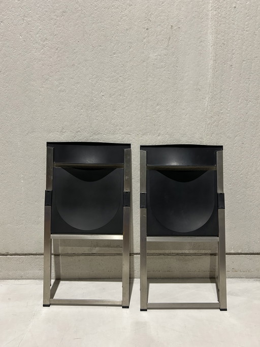 2x Tecno design klapstoelen