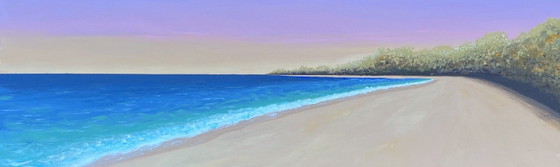 Golden Shore - Panoramic 100x30cm – Paintings & Drawings, Canvas (photo 5 of 15)