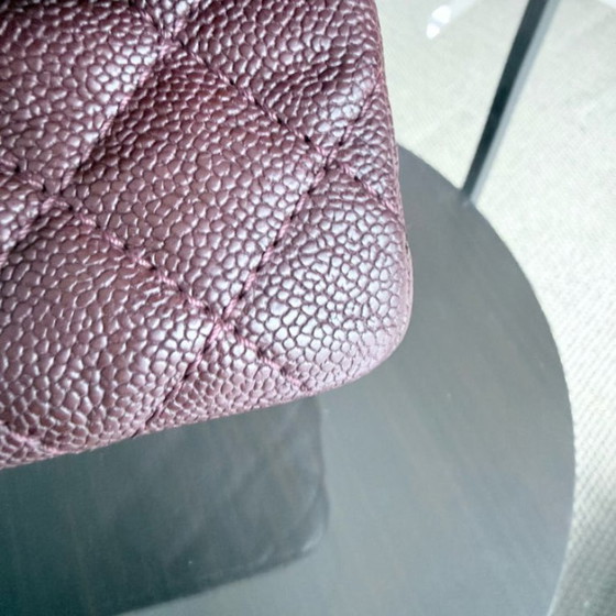 Image 1 of Chanel 2.55 Reissue 225 - 24CM Caviar trapuntato Borgogna Marrone Rutenio Hardware Argento Serie 16