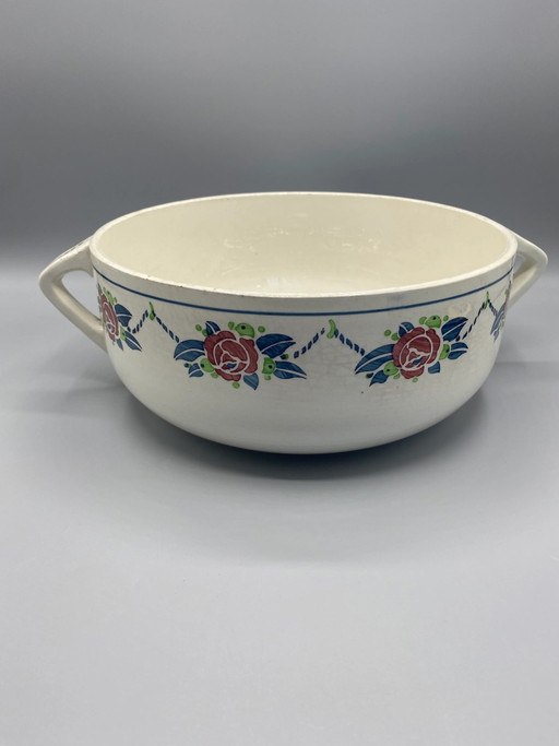 Antieke Digoin Sarreguemines Groenteschaal – Model Bagatelle – Bloemen decoratie – Circa