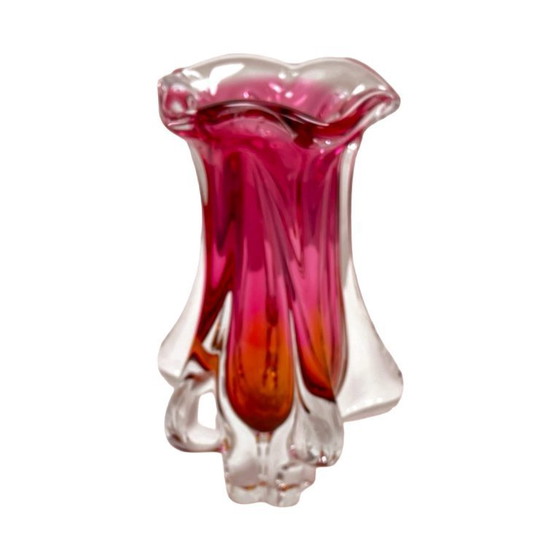 Image 1 of Vase "Tulip" by J. Hospodka, Chřibská Sklárna, Czechoslovakia 1960s