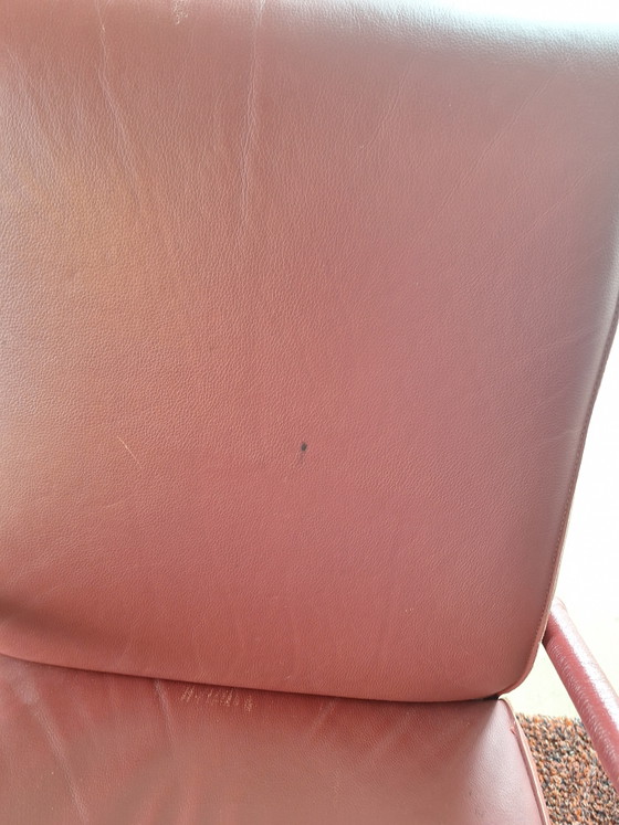 Image 1 of 2 armchairs with leather upholstery
