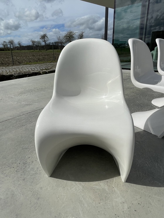 Image 1 of Set van 6 Panton chair Herman Miller wit
