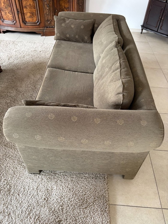 Image 1 of 3-Sitzer-Sofa aus grünem Stoff