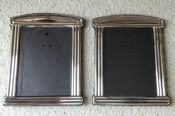 Image 1 of Dos grandes marcos de fotos plateados