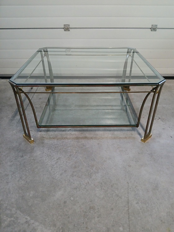 Image 1 of Vintage glass coffee table