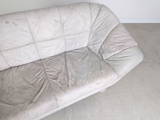 Image 1 of Vintage sofa couch dupe Burkhardt Vogtherr leather three-seater