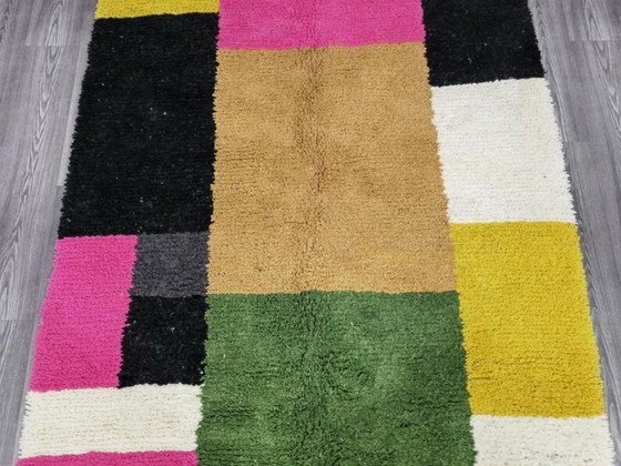 Image 1 of Tapis berberi multicolori in lana 250x150 cm