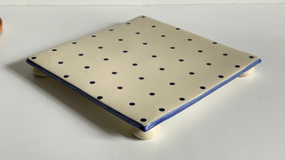 Image 1 of Sottobicchiere in ceramica con puntini St Clément VINTAGE