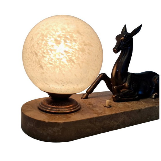 Image 1 of Lampe Art Déco avec cerf