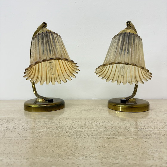 Image 1 of Set Of 2 Table Lamps Art Deco, 1950S