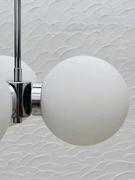 Image 1 of Vintage chrome chandelier