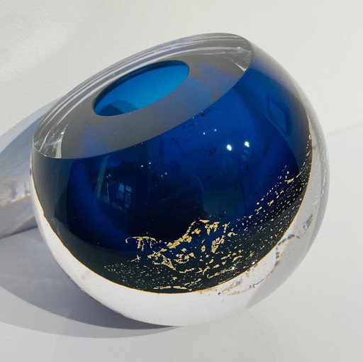 Oggetto unico in vetro “BLUE MOON”