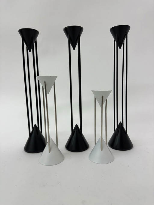 5er-Set Kerzenständer im minimalistischen Design von Markus Borgend