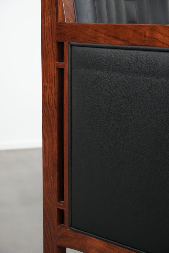 Image 1 of Schuitema Art Deco design fauteuil met zwart leer uit de Decoforma serie