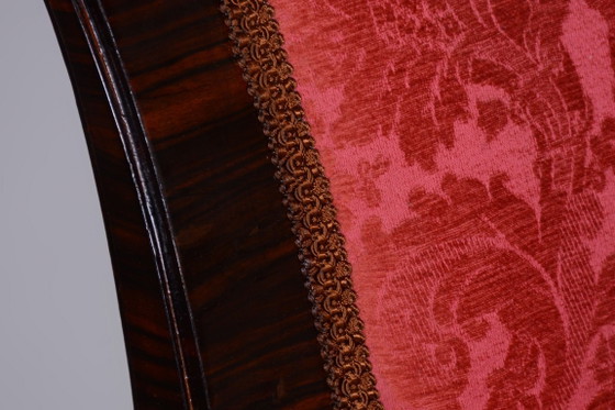 Restored Art Deco Armchair, By Pavel Janák, By PUD, Oak, Czech, 1910s – Textile, Wood (photo 6 of 14)