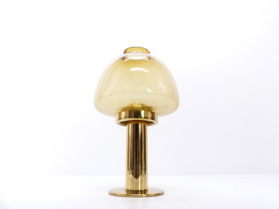 Image 1 of Bougeoir Scandinave Hans-Agne Jakobsson Modèle Claudia L10227, Verre Jaune Ambré, Markaryd - 1960