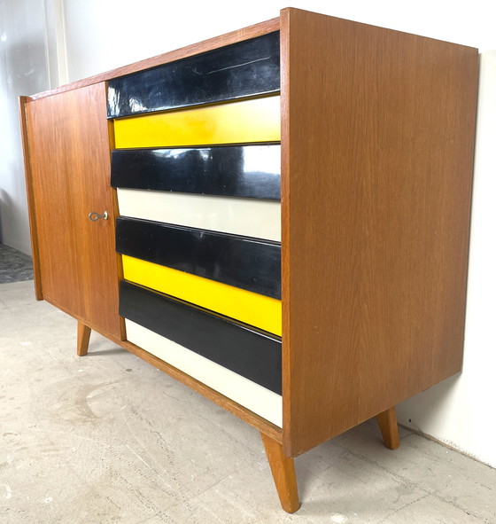 Image 1 of Sideboard U458 von Jiří Jiroutek mit farbigen Schubladen
