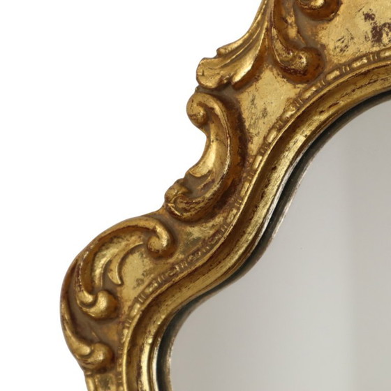 Kleiner Deknudt Wappenspiegel Blattgold Vergoldet Barock Stil 45cm – Glass, Wood (photo 9 of 18)